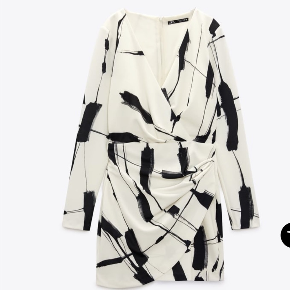 ZARA printed dress with drawings brand new with tags never worn